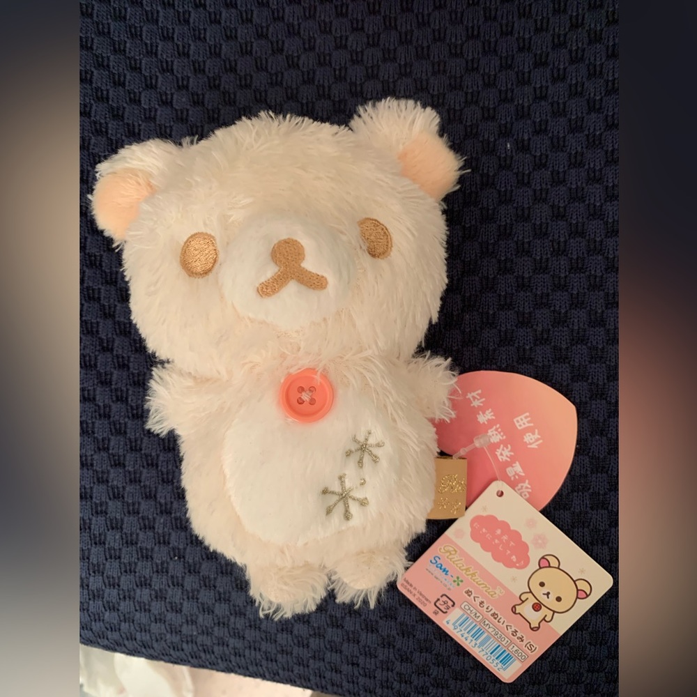🆕new San-x Rilakkuma white bear Karamix Warm Plush S Korilakkuma